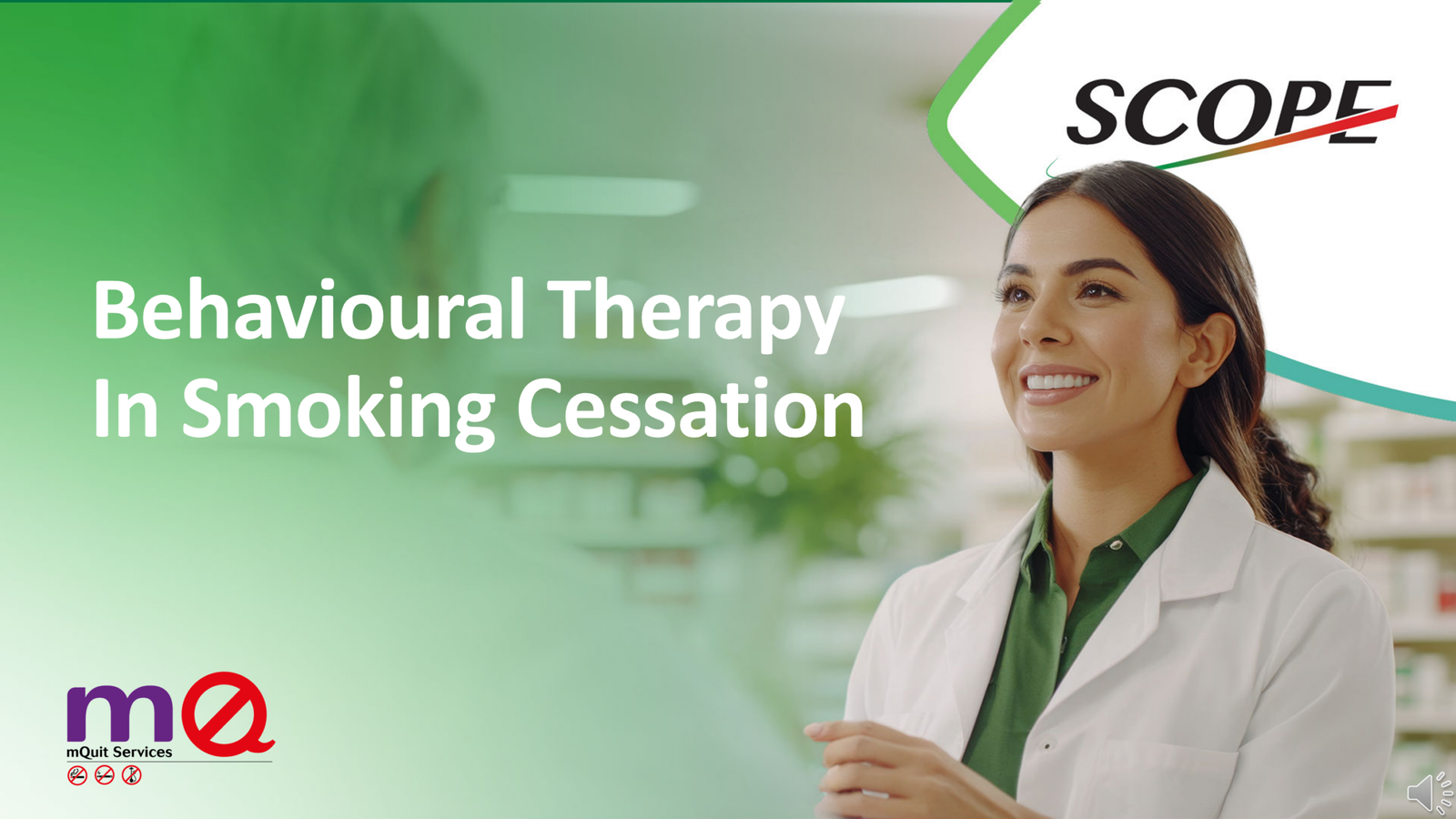 Topic 5: Behavioural Therapy in Smoking Cessation